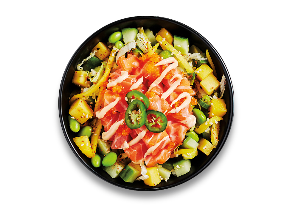 Poké Spicy Salmon - Poke Lieferservice Poke Bowl München Poke Bowl bestellen